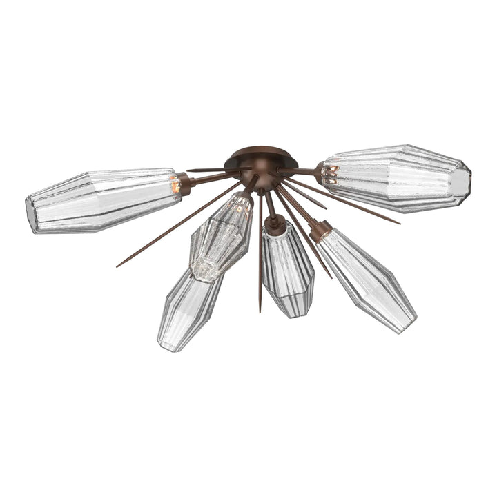 Aalto Half Starburst Flush Mount by Hammerton Studio in Burnished Bronze