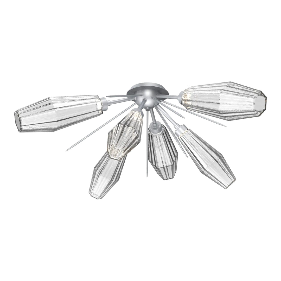 Aalto Half Starburst Flush Mount by Hammerton Studio in Classic Silver