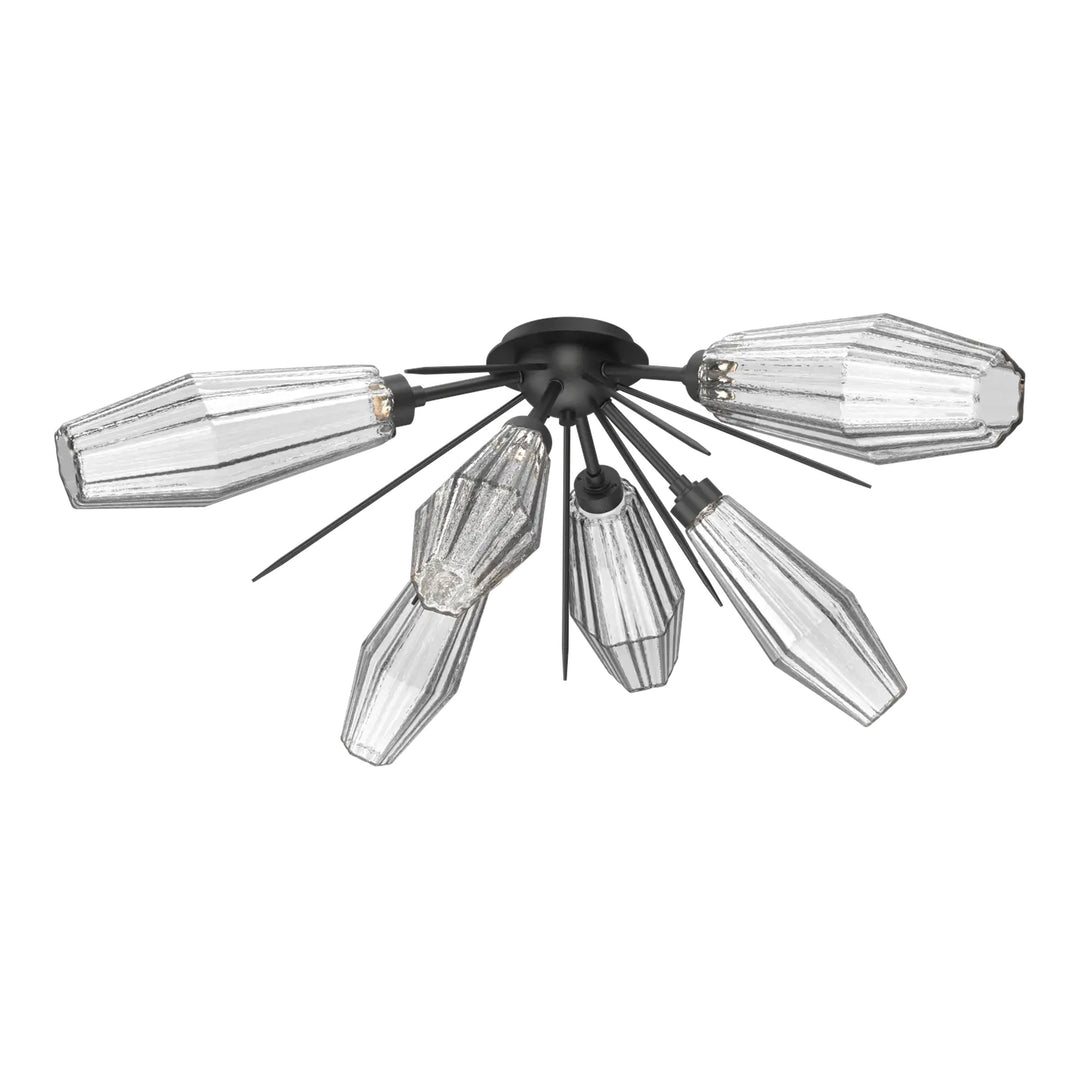 Aalto Half Starburst Flush Mount by Hammerton Studio in Matte Black