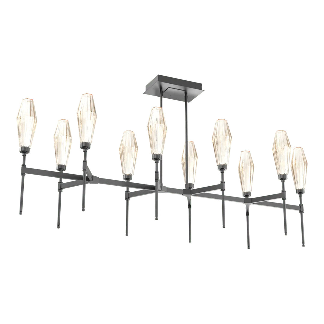 Aalto Linear Belvedere Chandelier by Hammerton Studio – Large in Matte Black