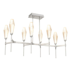 Aalto Linear Belvedere Chandelier by Hammerton Studio – Medium in Beige Silver