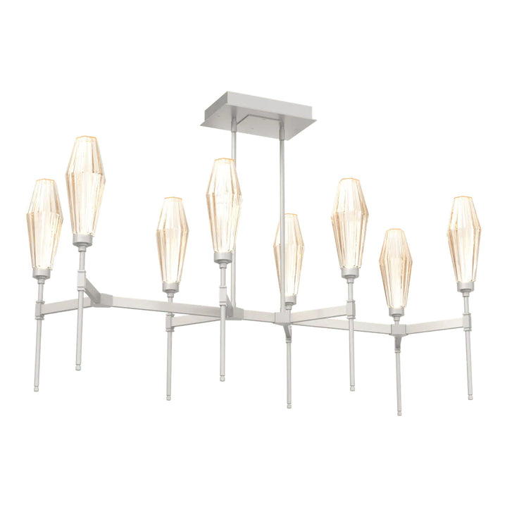 Aalto Linear Belvedere Chandelier by Hammerton Studio – Medium in Beige Silver
