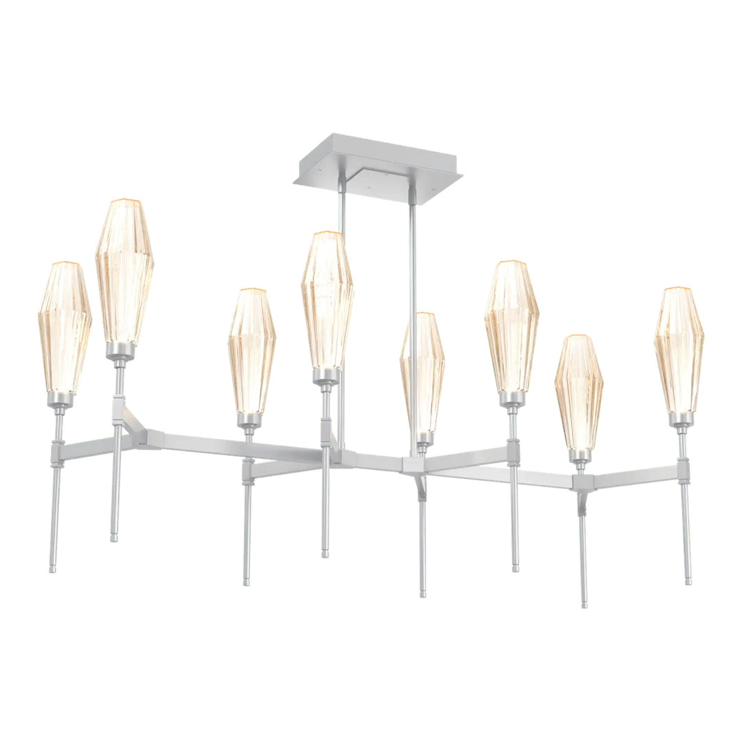 Aalto Linear Belvedere Chandelier by Hammerton Studio – Medium in Classic Silver
