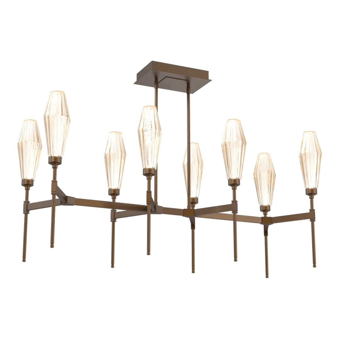 Aalto Linear Belvedere Chandelier by Hammerton Studio – Medium in Flat Bronze