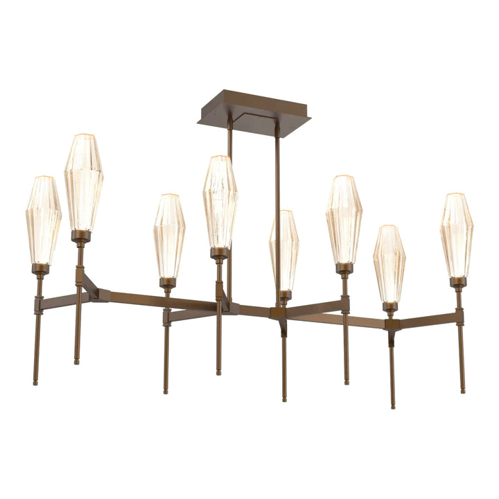 Aalto Linear Belvedere Chandelier by Hammerton Studio – Medium in Flat Bronze