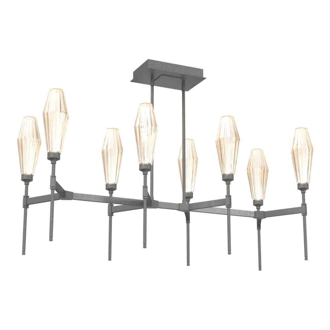Aalto Linear Belvedere Chandelier by Hammerton Studio – Medium in Graphite