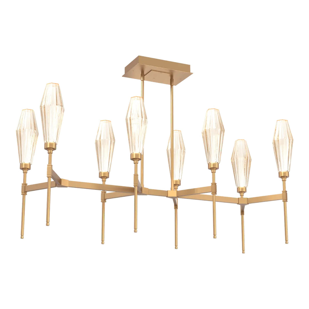 Aalto Linear Belvedere Chandelier by Hammerton Studio – Medium in Novel Brass
