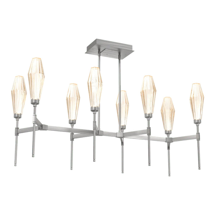Aalto Linear Belvedere Chandelier by Hammerton Studio – Medium in Satin Nickel