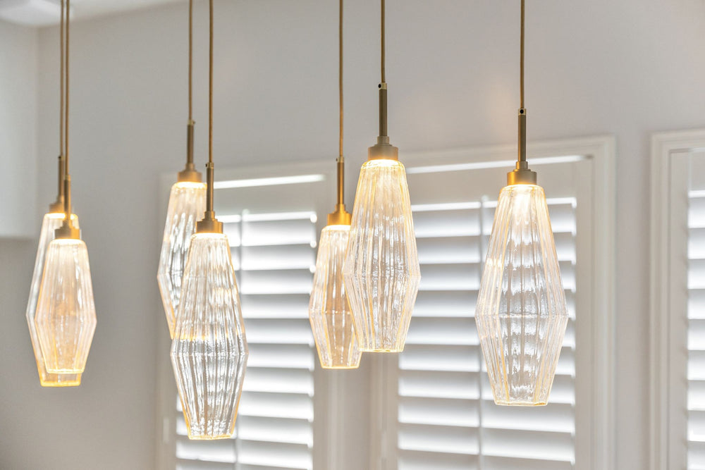 Aalto Linear Pendant Chandelier by Hammerton Studio in a styled interior
