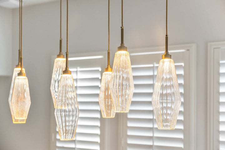 Aalto Linear Pendant Chandelier by Hammerton Studio in a styled interior