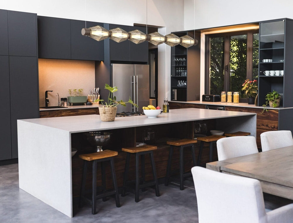 Aalto Mandrel Chandelier by Hammerton Studio in a styled interior