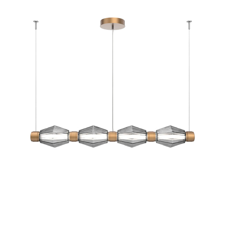 Aalto Mandrel Chandelier by Hammerton Studio – Medium in Novel Brass