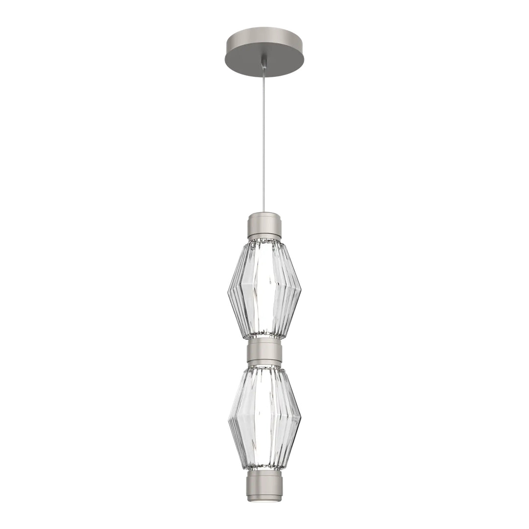 Aalto Mandrel Double Pendant by Hammerton Studio in Beige Silver