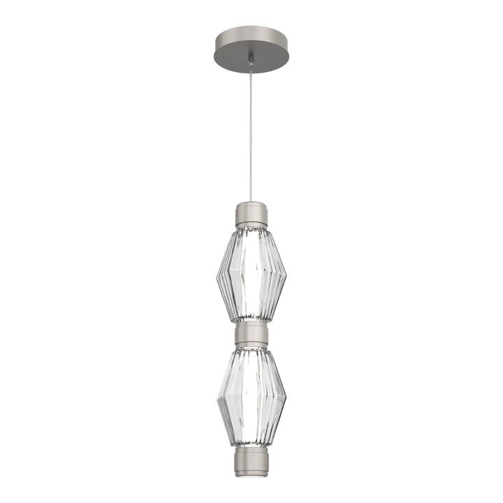 Aalto Mandrel Double Pendant by Hammerton Studio in Beige Silver