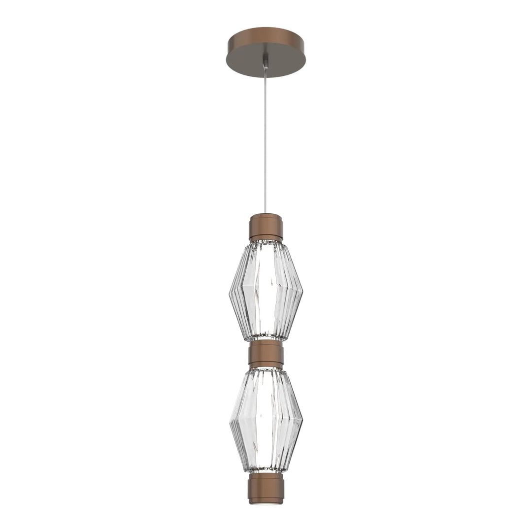 Aalto Mandrel Double Pendant by Hammerton Studio in Burnished Bronze