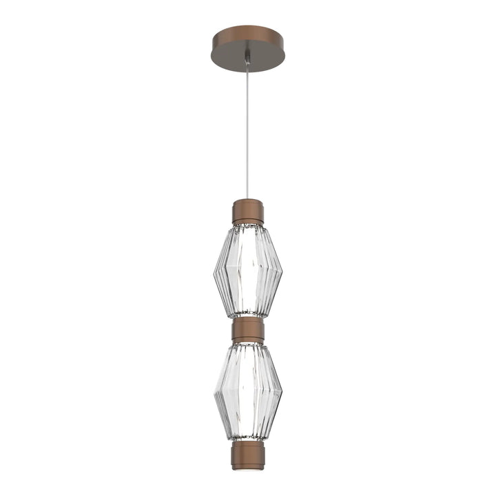 Aalto Mandrel Double Pendant by Hammerton Studio in Burnished Bronze