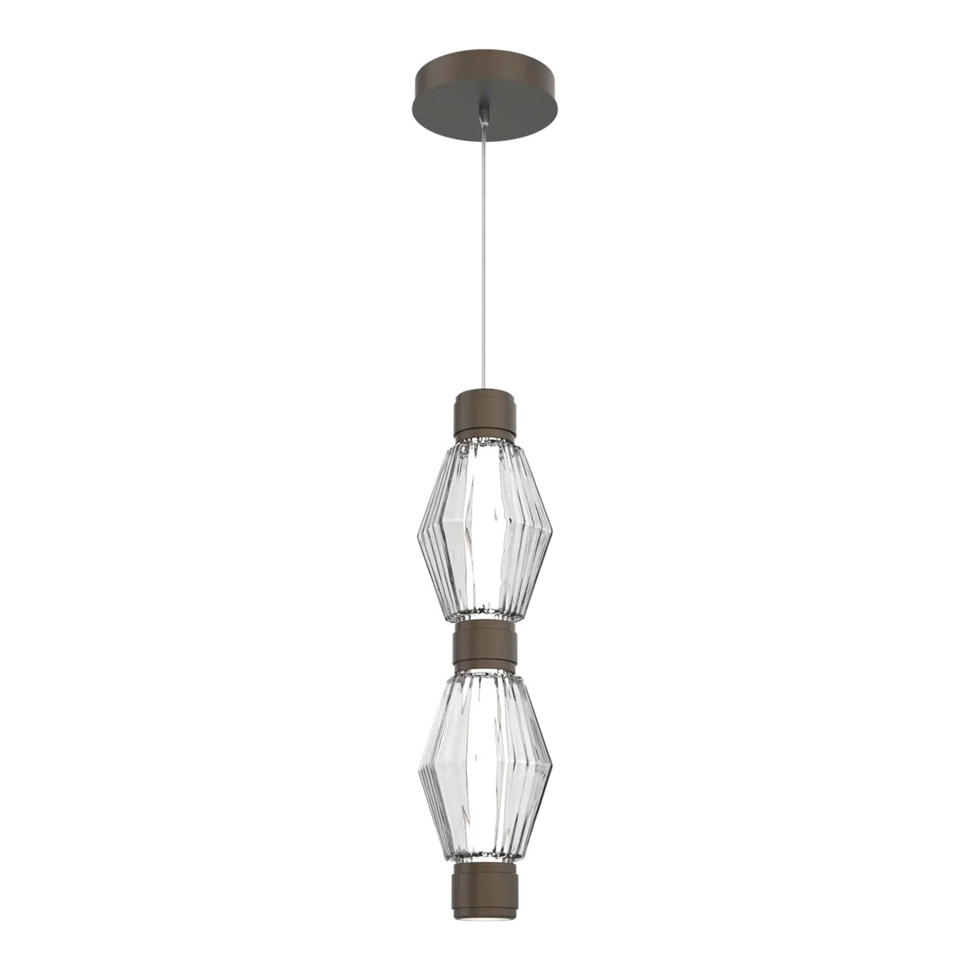 Aalto Mandrel Double Pendant by Hammerton Studio in Flat Bronze