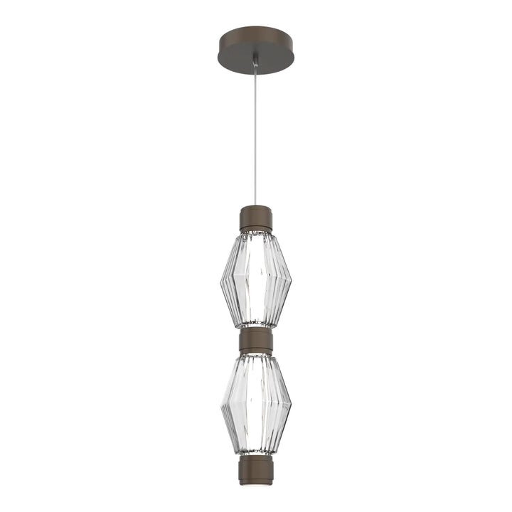 Aalto Mandrel Double Pendant by Hammerton Studio in Flat Bronze
