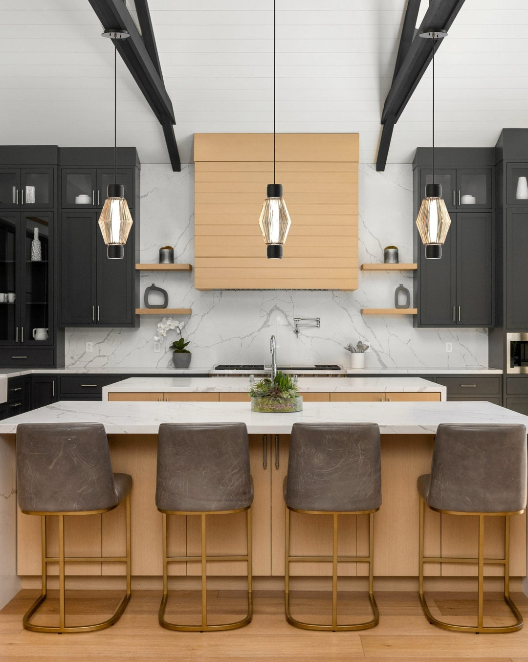 Aalto Mandrel Double Pendant by Hammerton Studio in a styled interior