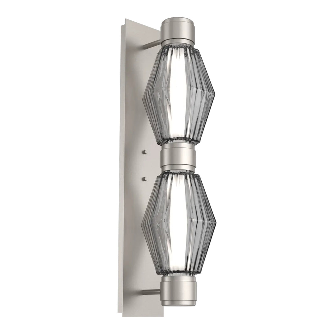 Aalto Mandrel Double Sconce by Hammerton Studio in Beige Silver