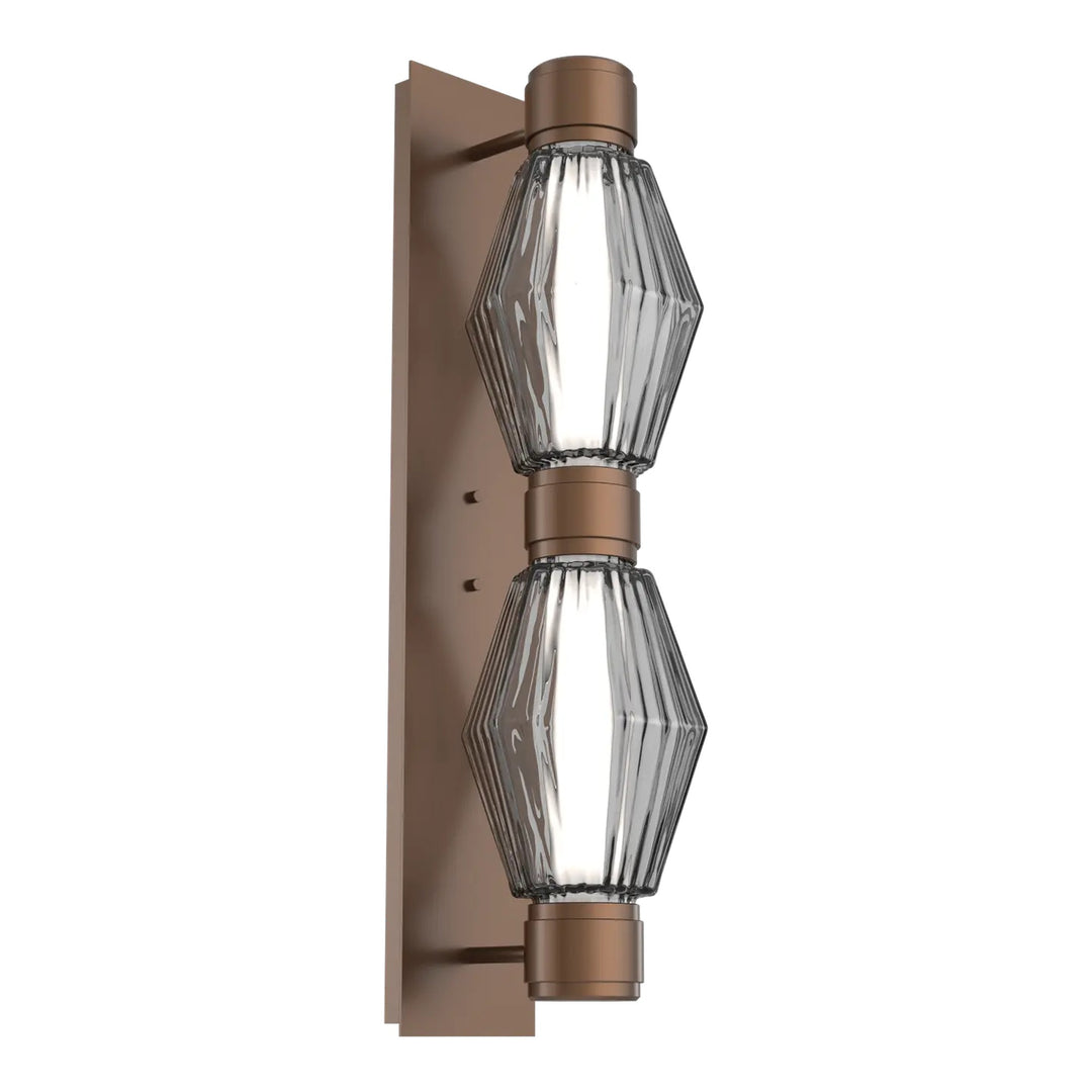 Aalto Mandrel Double Sconce by Hammerton Studio in Burnished Bronze