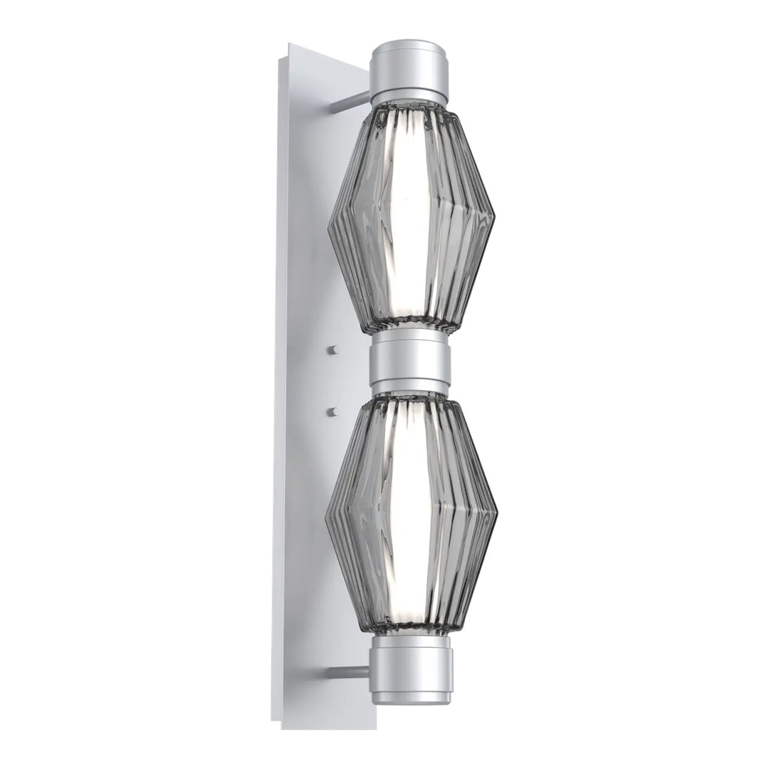 Aalto Mandrel Double Sconce by Hammerton Studio in Classic Silver