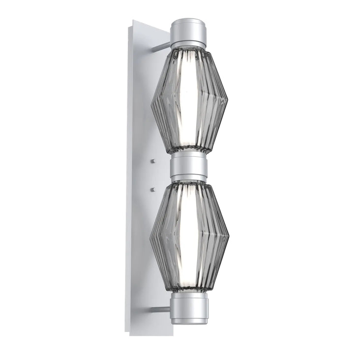 Aalto Mandrel Double Sconce by Hammerton Studio in Classic Silver