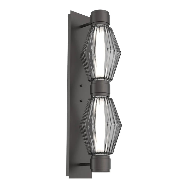 Aalto Mandrel Double Sconce by Hammerton Studio in Graphite