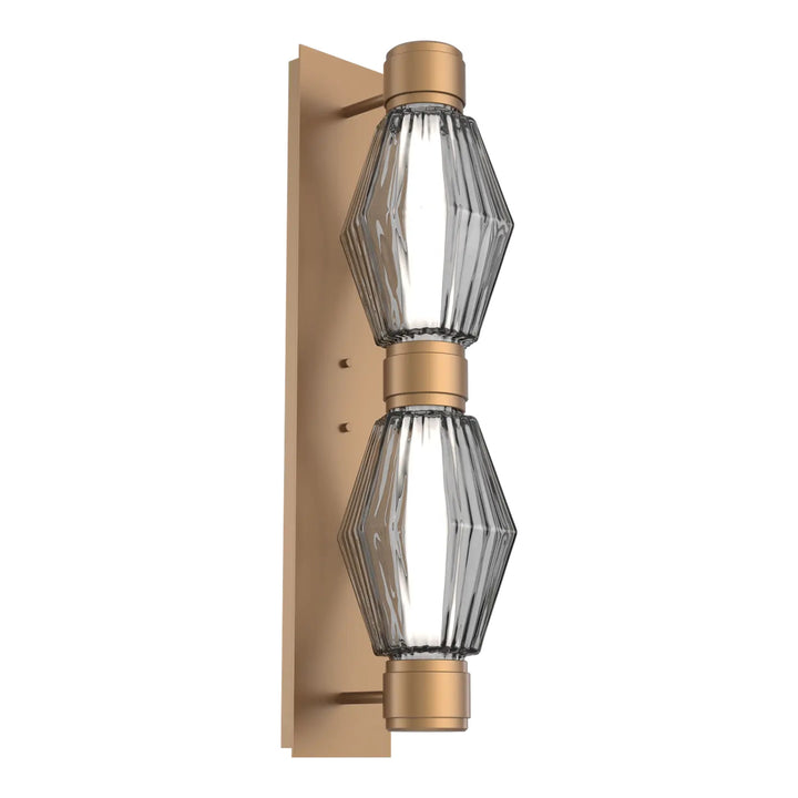 Aalto Mandrel Double Sconce by Hammerton Studio in Novel Brass