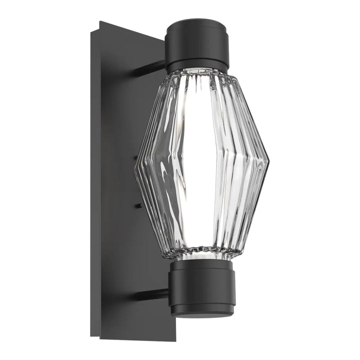 Aalto Mandrel Sconce by Hammerton Studio in Matte Black with Clear glass