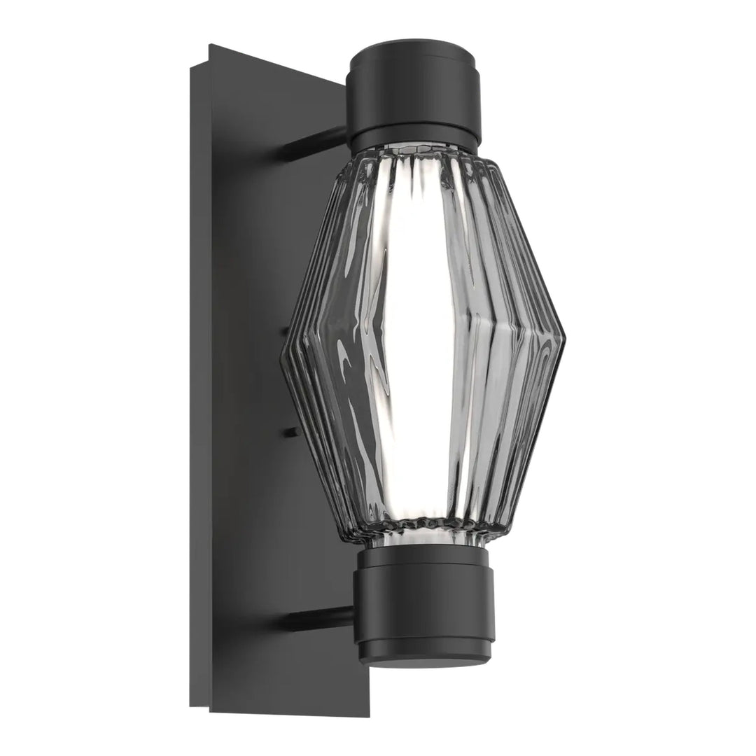 Aalto Mandrel Sconce by Hammerton Studio in Matte Black with Smoke glass