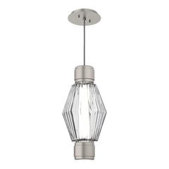 Aalto Mandrel Single Pendant by Hammerton Studio in Beige Silver