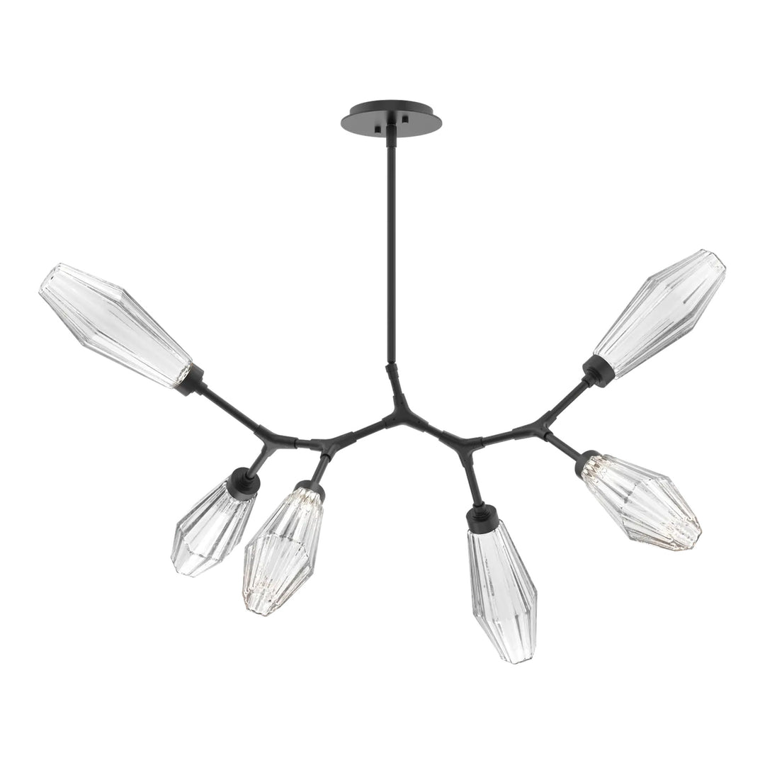 Aalto Modern Branch Chandelier by Hammerton Studio – 6 Lights in Matte Black
