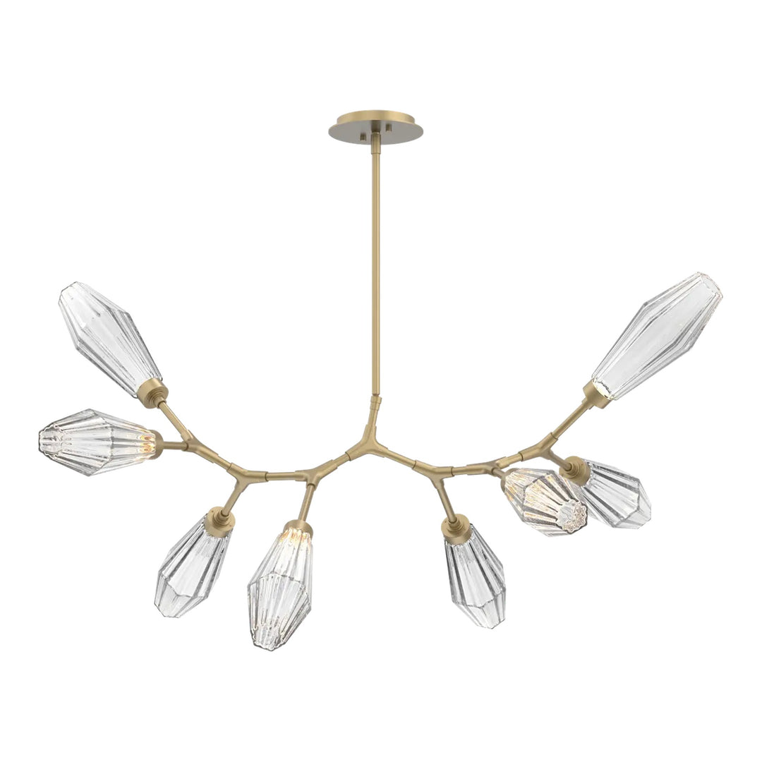 Aalto Modern Branch Chandelier by Hammerton Studio – 8 Lights in Gilded Brass