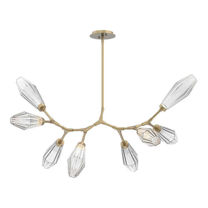Aalto Modern Branch Chandelier by Hammerton Studio – 8 Lights in Gilded Brass