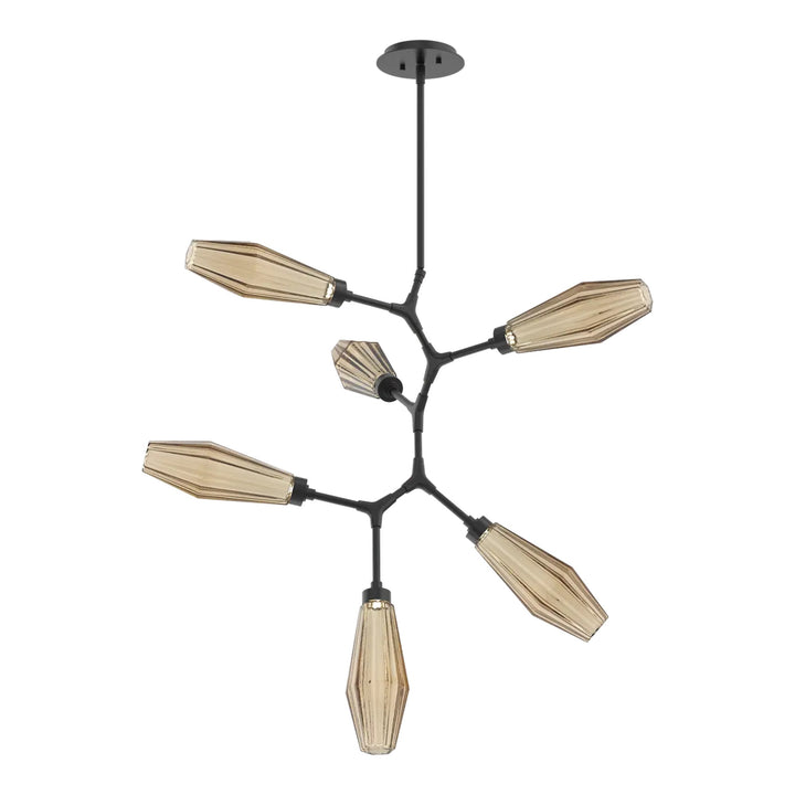 Aalto Modern Vine Chandelier by Hammerton Studio – 6 Lights in Matte Black