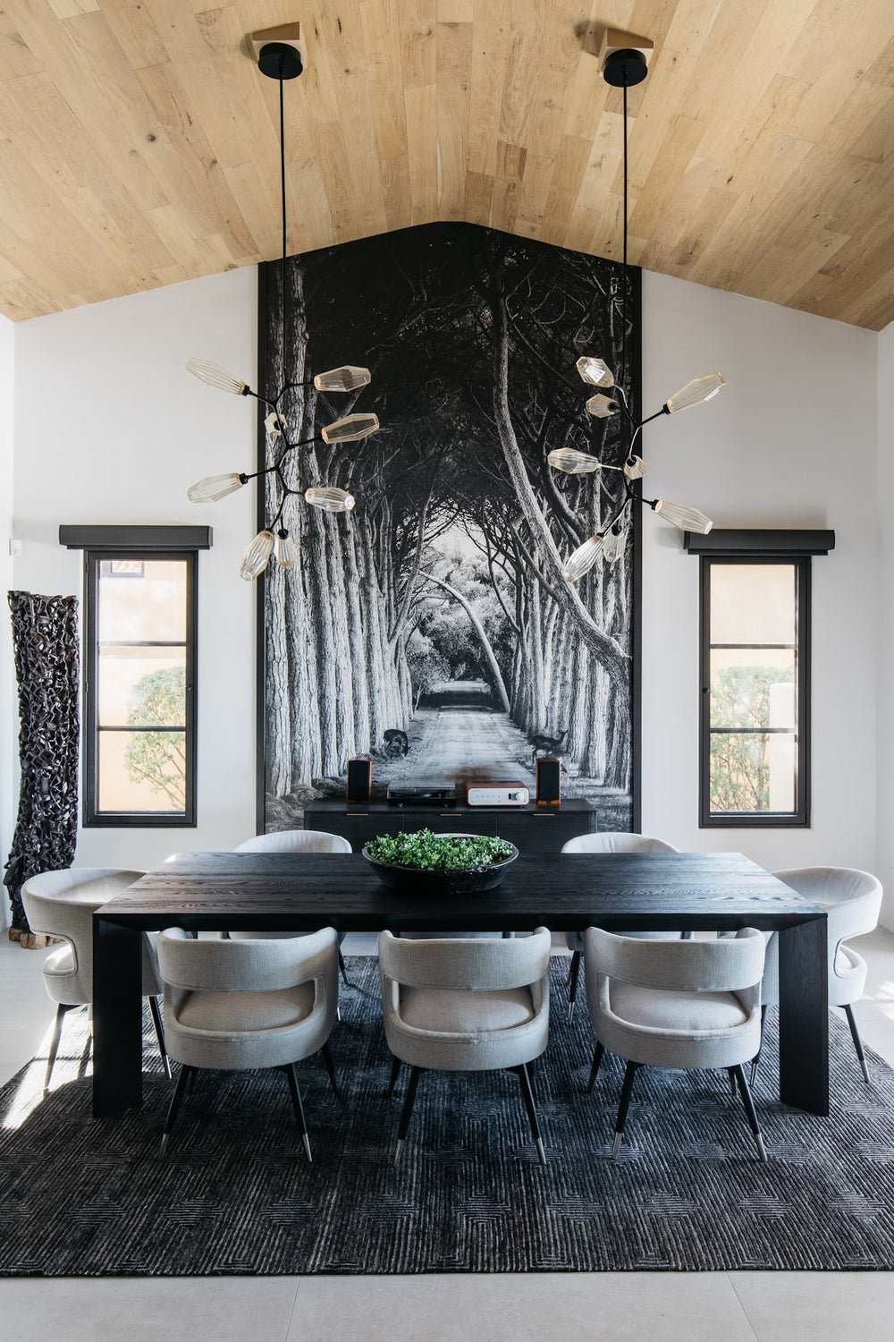 Aalto Modern Vine Chandelier by Hammerton Studio in a styled interior