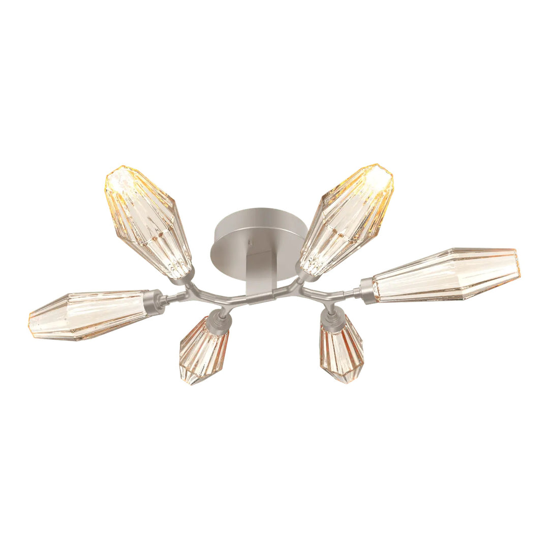Aalto Organic Flush Mount Light by Hammerton Studio in Beige Silver