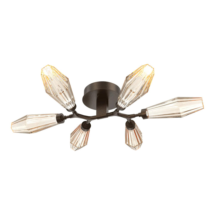 Aalto Organic Flush Mount Light by Hammerton Studio in Flat Bronze