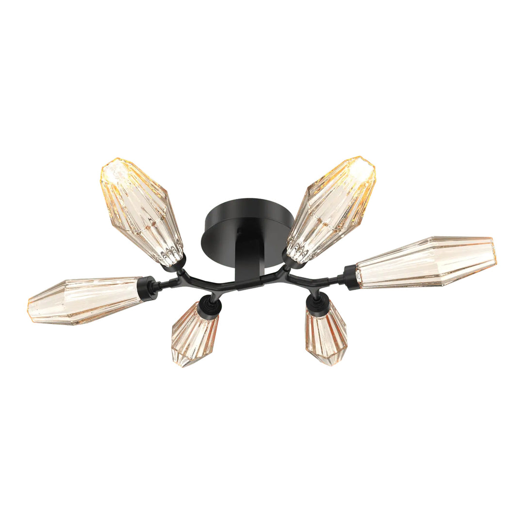 Aalto Organic Flush Mount Light by Hammerton Studio in Matte Black