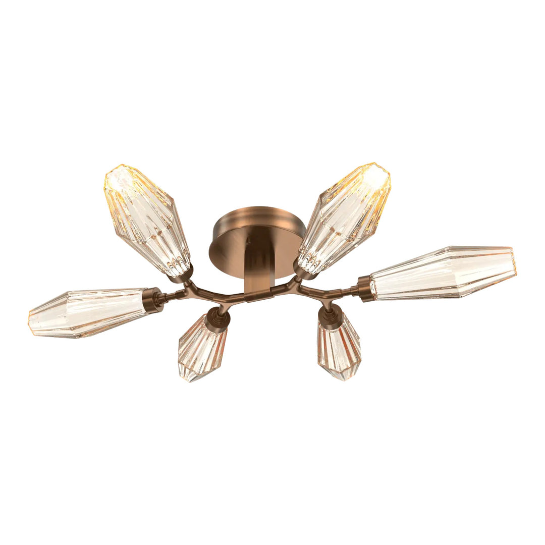 Aalto Organic Flush Mount Light by Hammerton Studio in Oil-Rubbed Bronze
