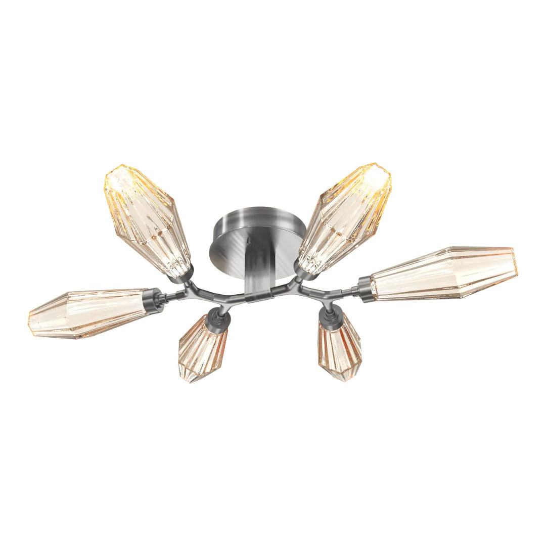 Aalto Organic Flush Mount Light by Hammerton Studio in Satin Nickel
