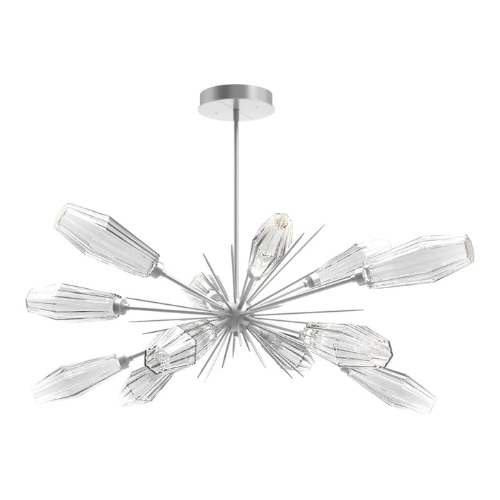Aalto Oval Starburst Chandelier by Hammerton Studio in Classic Silver