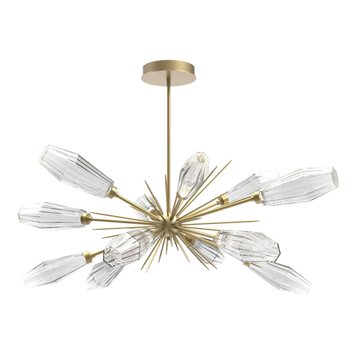 Aalto Oval Starburst Chandelier by Hammerton Studio in Gilded Brass