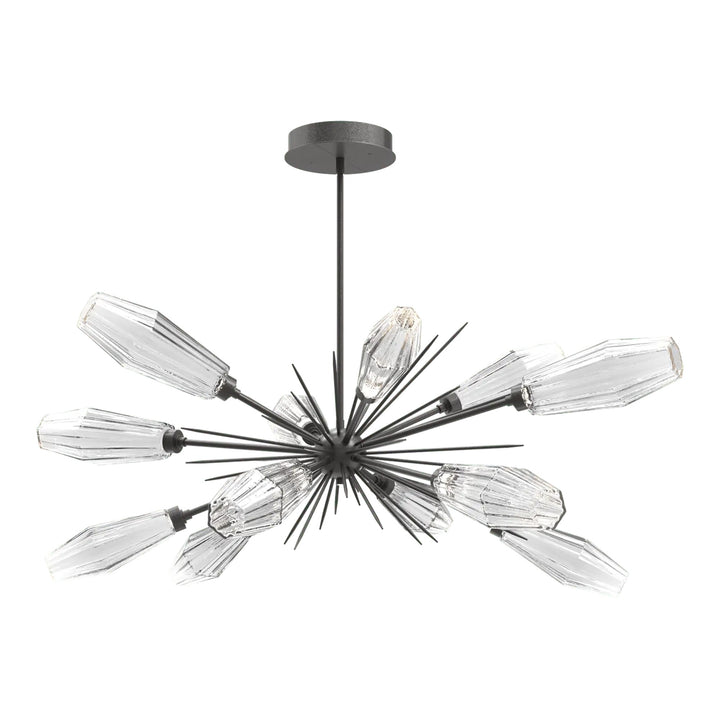 Aalto Oval Starburst Chandelier by Hammerton Studio in Graphite