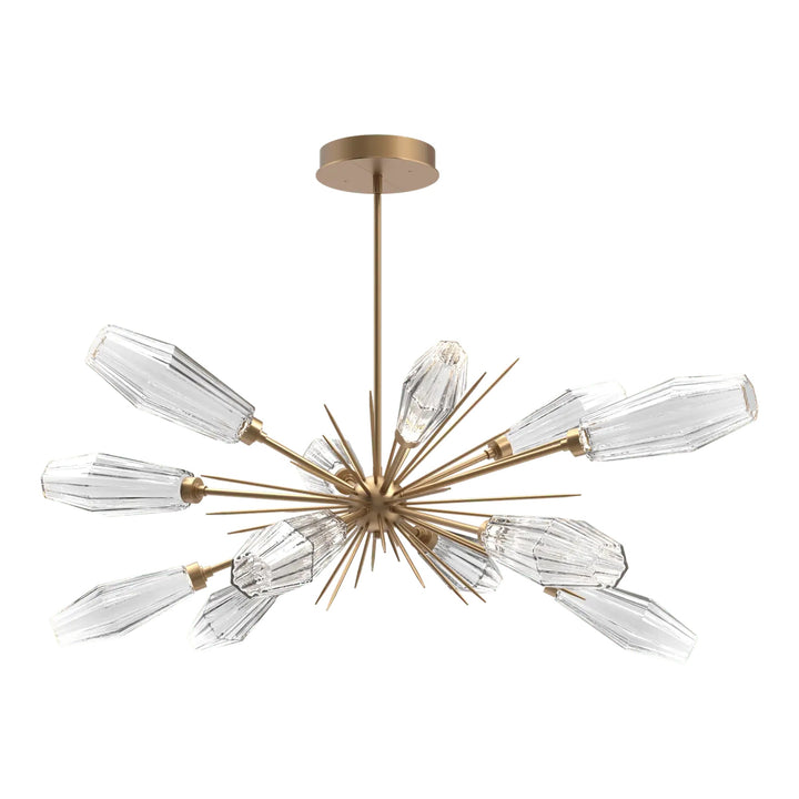 Aalto Oval Starburst Chandelier by Hammerton Studio in Novel Brass