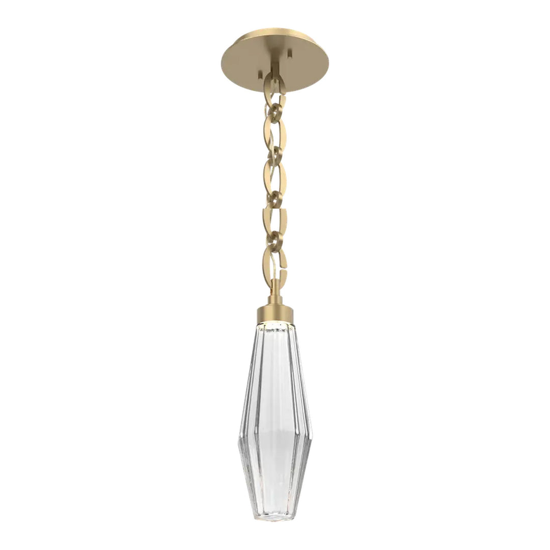 Aalto Pendant by Hammerton Studio – Small in Gilded Brass on Oval Chain