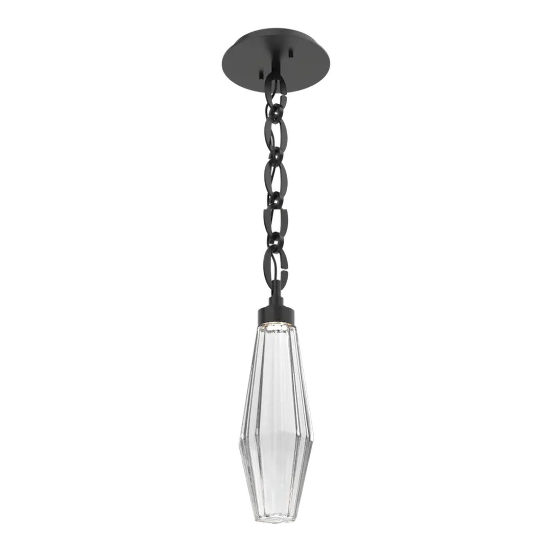 Aalto Pendant by Hammerton Studio – Small in Matte Black on Oval Chain