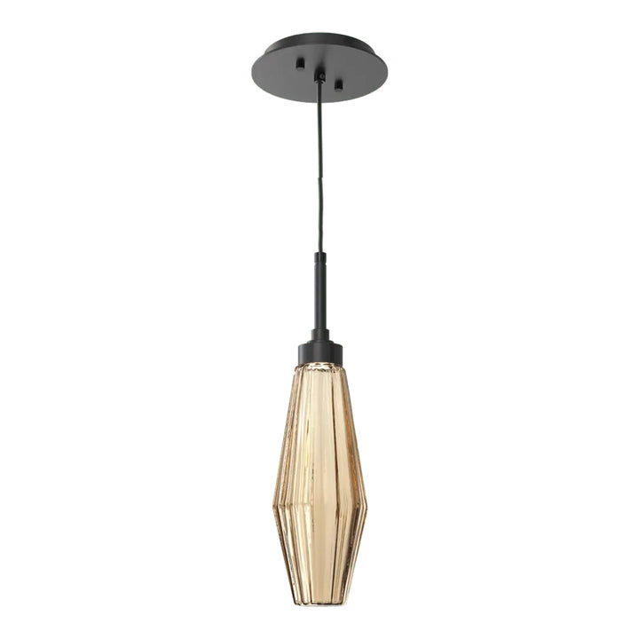 Aalto Pendant by Hammerton Studio – Small in Matte Black with Bronze glass