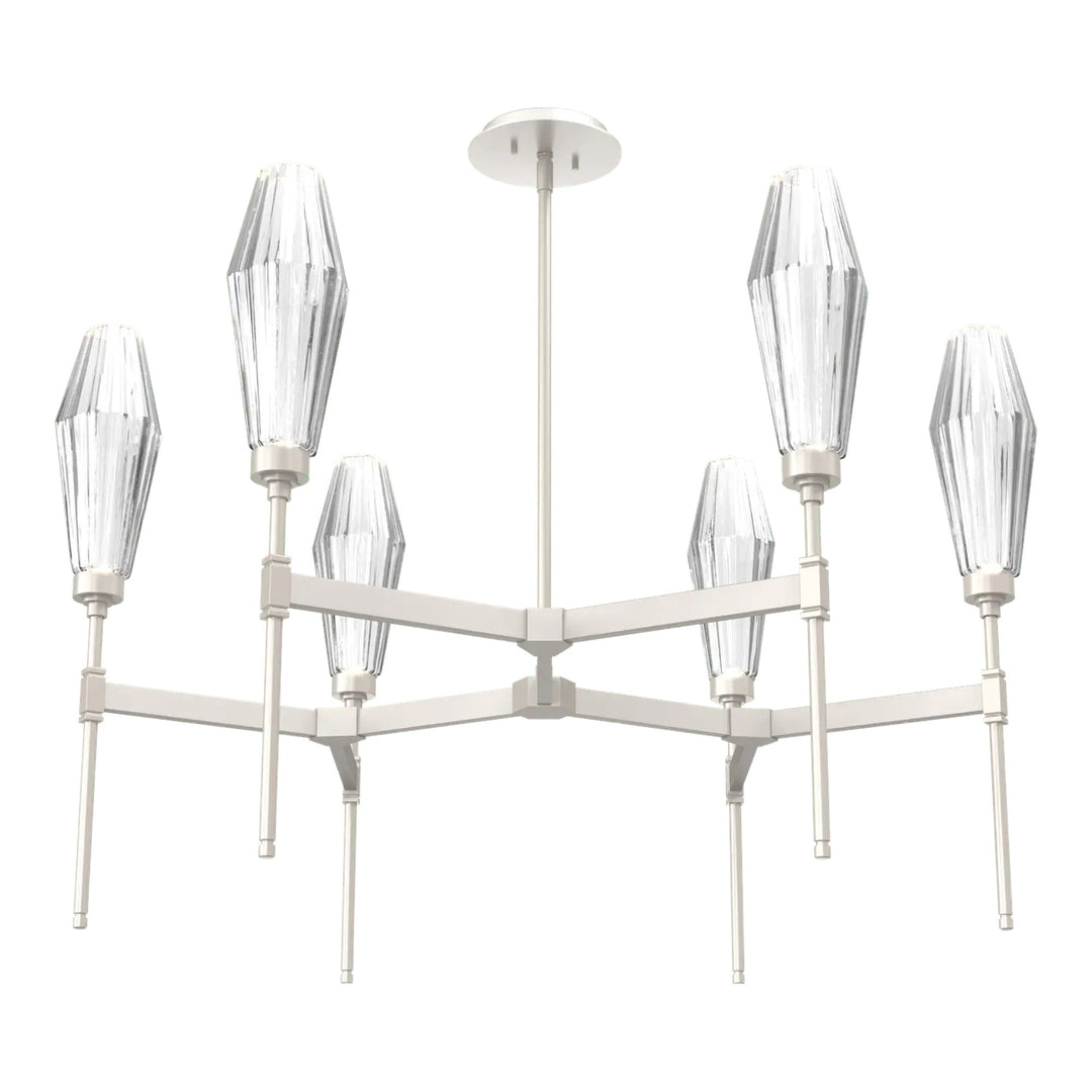 Aalto Round Belvedere Chandelier by Hammerton Studio – Single Tier in Beige Silver